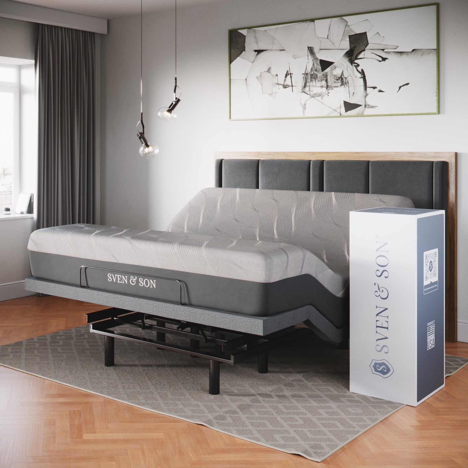 Classic Series Adjustable Bed Base and Mattress Bundle SVEN & SON® 