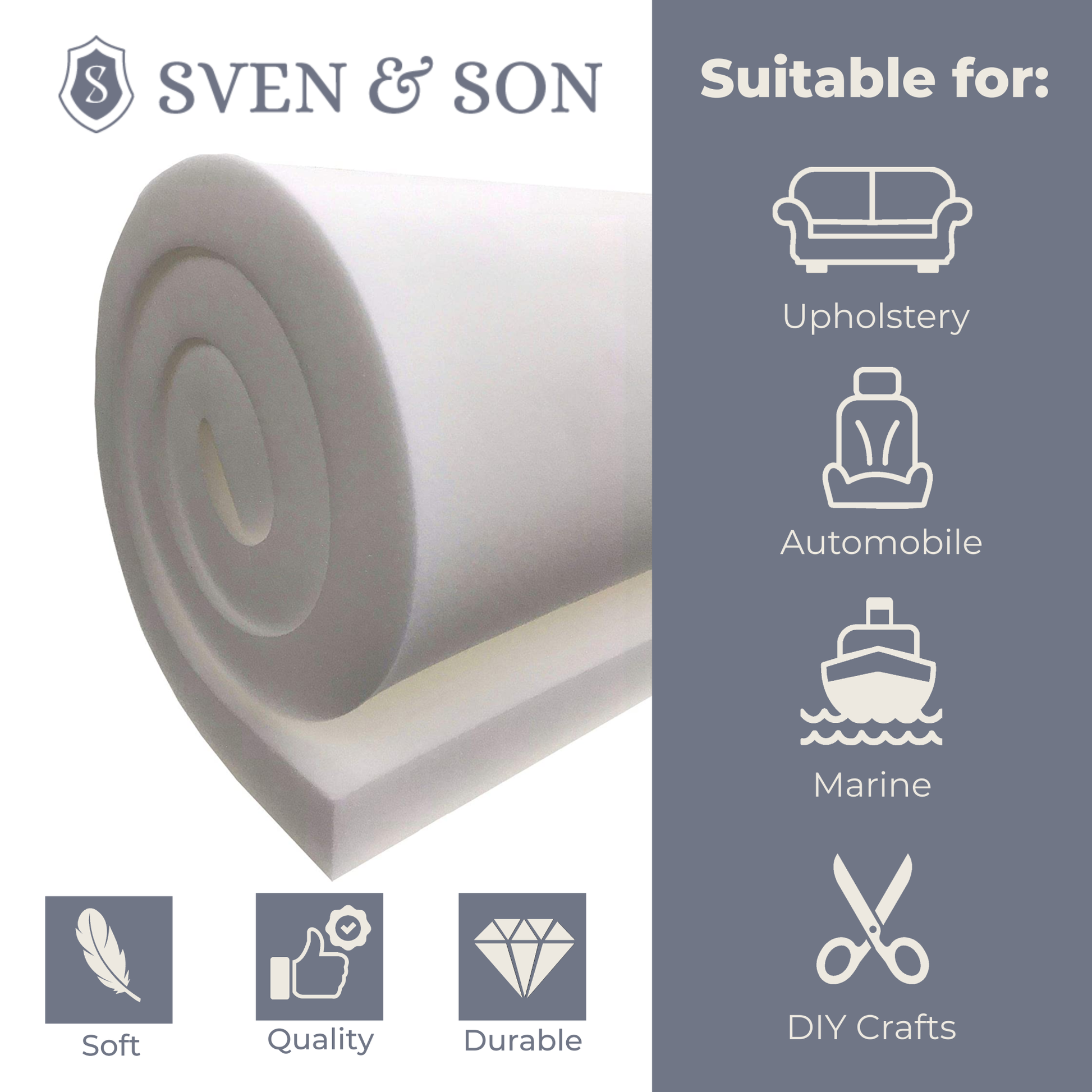 Cushion & Upholstery Foam DIY Crafts Cushions Home Applications SVEN & SON® 