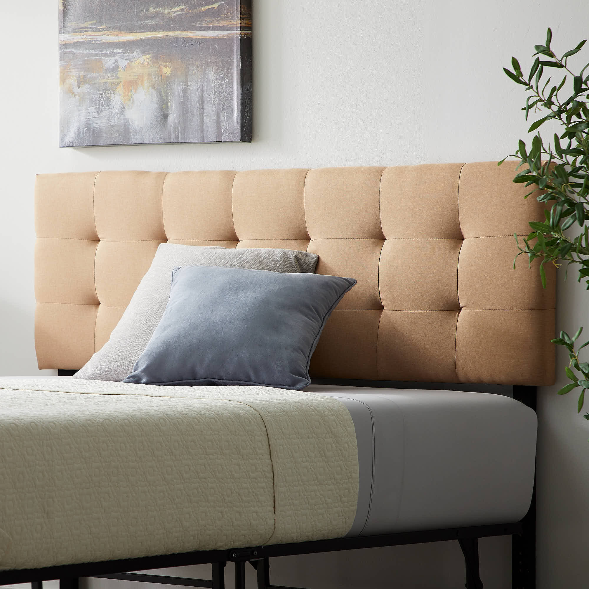 Diamond-Tufted Mid-Rise Upholstered Headboard – Sven & Son