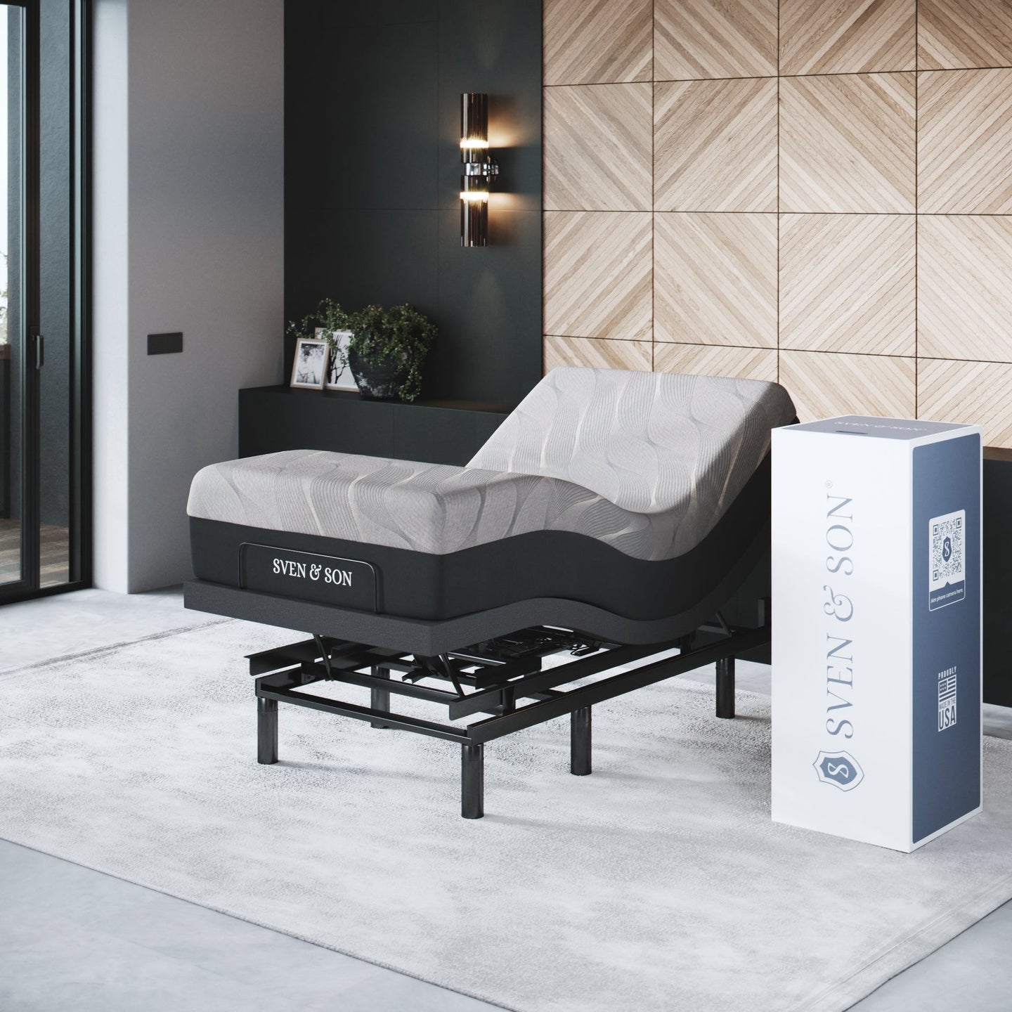 Bliss Series Adjustable Bed Baseand Mattress Bundle SVEN & SON® 