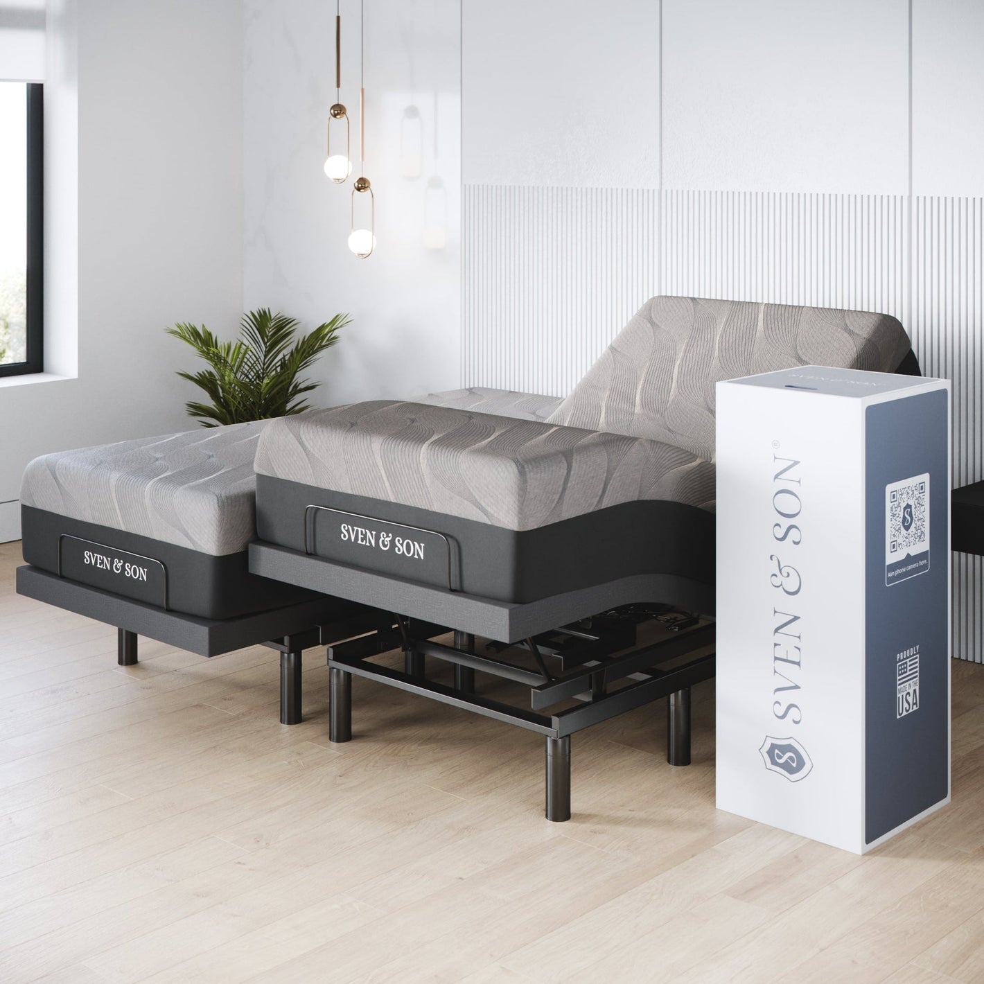 ClassicPlus+ Series Adjustable Bed Base Adjustable Base and Mattress Bundle SVEN & SON® 