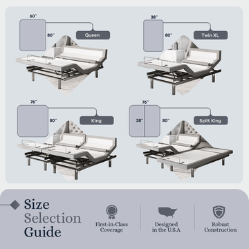 Sven & son split king adjustable bed base clearance frame platinum