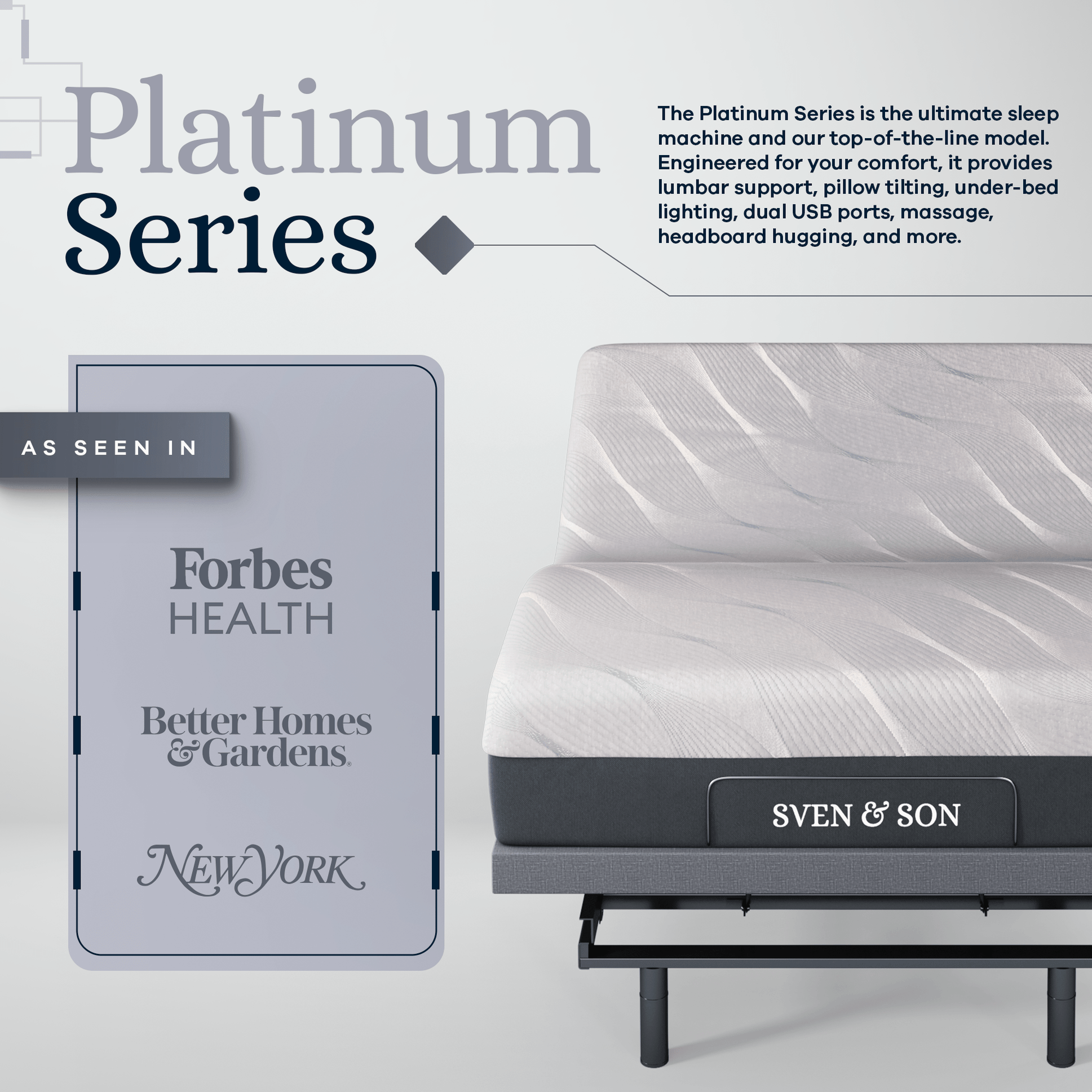Platinum Series Adjustable Bed Base Adjustable Base SVEN & SON 