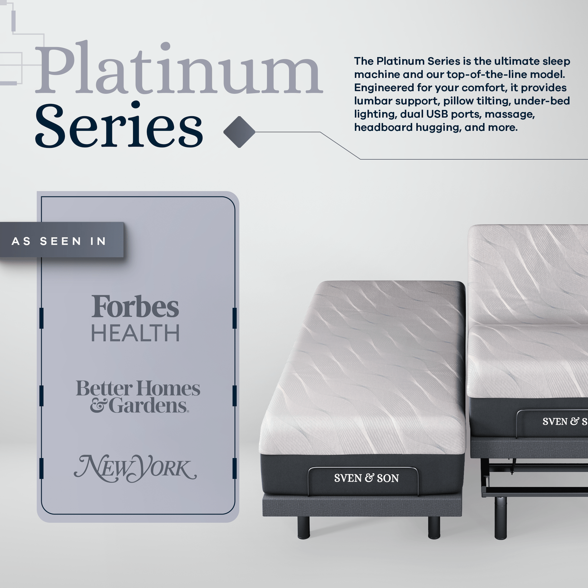 Platinum Series Adjustable Bed Base Adjustable Base SVEN & SON® 