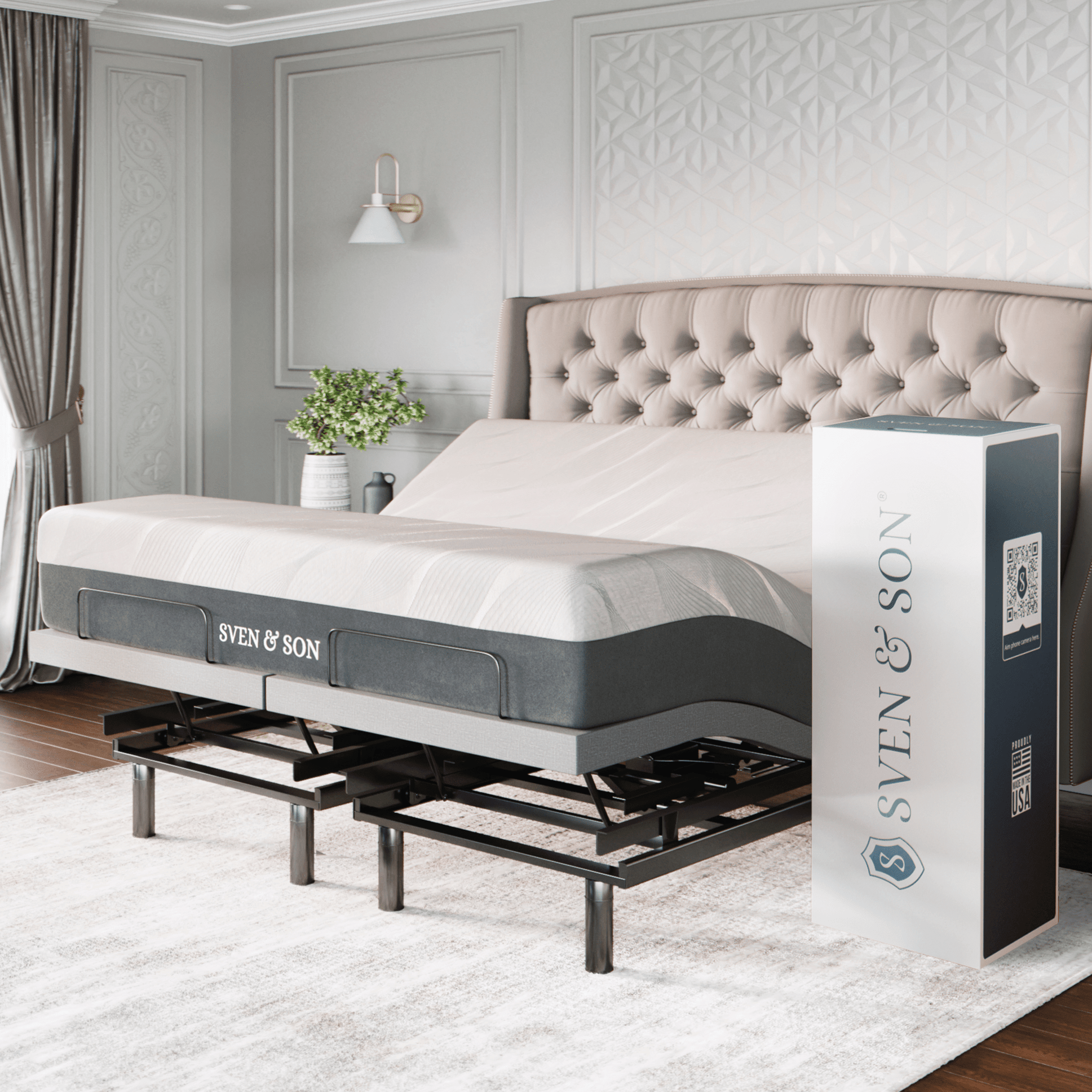 WHAT WE WANT WWW_EXTENSIONSIDEBAR 2本セット Platinum Series Adjustable Bed Base + Choice of Mattress Bundle